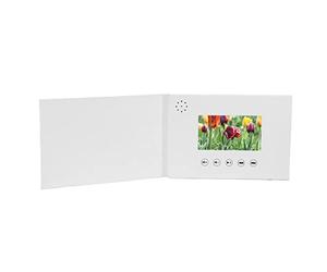 Carte de Vœux Vidéo, Carte électronique avec écran LCD, Haute Définition 1280 X 720, Compacte et Portable, Peut être Utilisée comme publicité Commerciale et Marketing, Adaptée à (Batterie au