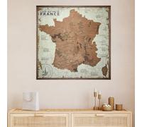 Carte des vins de france panneau blanc