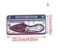 Carte D'hameçon De Pêche 17 En 1, Outils Edc De Plein Air, Équipement De Camping En Plein Air, Fournitures D'urgence, Outils De Survie Multifonctionnels