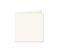 Clairefontaine 2816C - Paquet de 25 Cartes Doubles - Format Carré 13,5x13,5cm - 210g/m² - Coloris Blanc - Cartons d'Invitation Evènements et Correspondance - Gamme Pollen - Papier Premium Lisse