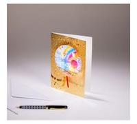 Carte double Bulle Bulle Bulle - Happy Birthday arc-en-ciel, ballons et cotillons G