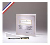 Carte double Carnet de poésie créée et imprimée en France - Sincères Condoléances - Alphonse de Lamartine G