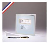 Carte double Carnet de poésie créée et imprimée en France - Un jardin - Théophile Gautier G