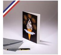 Carte double C'est Chic ! créée et imprimée en France - Happy Birthday - Glace pétillante G