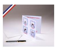 Carte double Cha Cha Cha créée et imprimée en France sur papier certifié PEFC - Happy birthday G
