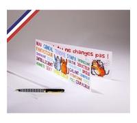 Carte double Cha Cha Cha créée et imprimée en France sur papier certifié PEFC - Happy birthday G