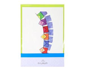 CARTE DOUBLE + ENVELOPPE C6 ENCRE&PLUME, SOUS SACHET - Farandole d'enveloppes