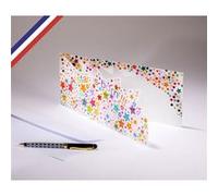 Carte double Extravagance créée et imprimée en France sur papier certifié PEFC - A star is born ! Naissance - Découpe étoile et or à chaud G