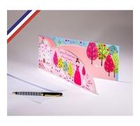 Carte double Extravagance créée et imprimée en France sur papier certifié PEFC - Joyeux Anniversaire jolie princesse - Découpe nuage et or à chaud G