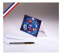 Carte double Gourmandiz créée et imprimée en France sur papier certifié PEFC - Happy birthday - Around the world G