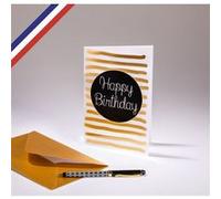 Carte double Very Chic créée et imprimée en France - Happy Birthday G