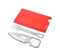 Carte D'outils Multifonction De Camping, Couteau Barbecue Fourchette Sécurité Premiers Secours En Plein Air