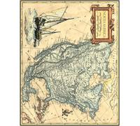 Carte du monde ancienne, impression sur papier mat