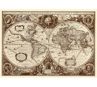 Carte du monde "Nova Totius Terrarum Orbis Tabula" imprimée sur toile, format 18x26 pouces