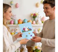 Carte en 3D Carte en Relief Œuf et Lapin de Pâques Souvenir en Papier
