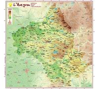 Carte en relief - Aveyron - 31 x 31 cm | Relief Editions