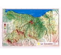 Carte en relief - Calvados - 21 x 31 cm | Relief Editions