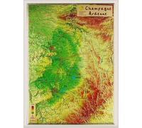Carte en relief - Champagne Ardenne - 31 x 42 cm | Relief Editions