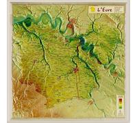 Carte en relief - Eure - 31 x 31 cm | Relief Editions