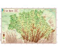 Carte en relief - Gers - 21 x 31 cm | Relief Editions