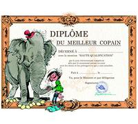 Carte Gaston Lagaffe avec Enveloppe Diplôme du Meilleur Copain