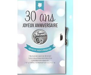 Carte Médaille Porte Bonheur 20 Ans Joyeuse Anniversaire Carte Médaille Porte Bonheur 30 Ans Joyeuse Anniversaire