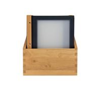 Pochettes de menu Securit avec boîte en bois, noires, A4 (20 pièces)