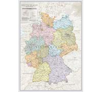 Carte murale - Allemagne (en allemand), style classique - 42 x 60 cm | Maps International