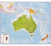 Carte murale (en anglais) - Australasie politique - 120 x 100 cm | Maps International - Papier