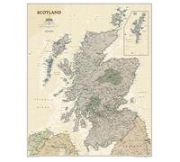 Carte murale (en anglais) - Ecosse, style antique - 76 x 91 cm | National Geographic - Plastifiée