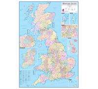 Carte murale (en anglais) - Grande Bretagne & Irlande (administrative) - 84 x 119 cm | Maps International - papier