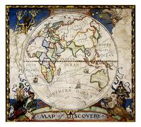 Carte murale (en anglais) - Hémisphère Est découverte (51 x 46 cm) | National Geographic