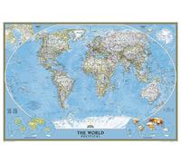 Carte murale (en anglais) - Monde politique - 1/15M (278 x 194 cm en 3 feuilles style papier peint à coller) | National Geographic