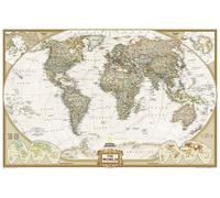 Carte murale (en anglais) - Monde politique, style antique - 1/18M (185 x 122 cm) | National Geographic - Papier