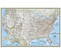 Carte murale (en anglais) - USA politique - 92 x 61 cm (format poster) | National Geographic - Plastifiée