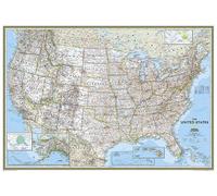 Carte murale (en anglais) - USA politique, grand format - 176 x 122 cm | National Geographic - Papier