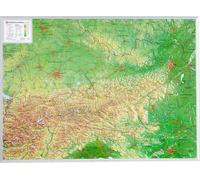 Carte murale en relief - Autriche - 77 x 57 cm | Georelief - Sans cadre