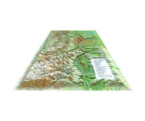 Carte murale en relief - Parc du Pilat & Monts du Lyonnais - 41 cm x 61 cm | 3D Map