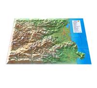 Carte murale en relief - Pyrénées-Orientales - 61 cm x 41 cm | 3D Map