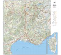 Carte murale - France routière, Quart Sud-Est - 100 x 100 cm | Blay Foldex - PVC 3 mm