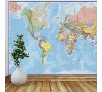 Carte murale géante "à coller" style papier peint (en anglais) - Monde politique - 1/16M (232 x 158 cm) | Maps International