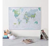 Carte murale phosphorescente - Le Monde, en français (84 x 59 cm) | Maps International