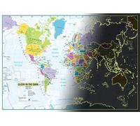 Carte murale phosphorescente pour enfants - Le Monde, en anglais (85 x 60 cm) | Maps International