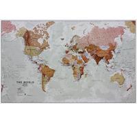 Carte murale plastifiée avec profilés aluminium - Monde politique "executif" (en anglais) - 1/30M (136 x 100 cm) | Maps International