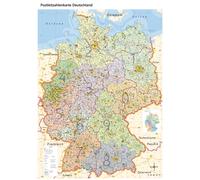 Carte murale plastifiée (en allemand) - Allemagne, avec codes postaux (100 x 140 cm) | GeoMetro