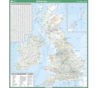 Carte murale plastifiée - Iles britanniques - 94 x 104 cm | Ordnance Survey