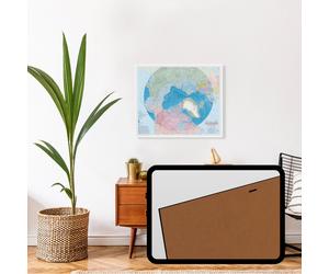 Carte murale - Région circumpolaire nord - 106 x 90 cm - Édition Premium | Ressources naturelles Canada - 76 × 63 cm (30 × 25 po) / Lamination sur support bois 3/8''