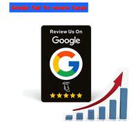 Carte NFC noire pour avis Google, prête à être activée instantanément, stimulez les avis sur Google pour votre entreprise, carte NFC pour avis Google. 1pc