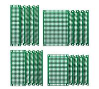 Carte PCB Double face 2x8 3x7 4x6 5x7, 20 pièces, trous traversants étamés, Kit de Prototype FR4, Circuit imprimé universel, Perfboard pour bricolage 20Pcs