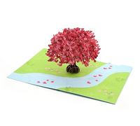 Carte pop-up 3D, motif arbre de cœurs, carte de vœux faite à la main pour la fête des mères, la Saint-Valentin, un anniversaire, un mariage, des fiançailles, une romance, la pensée de vous manquer